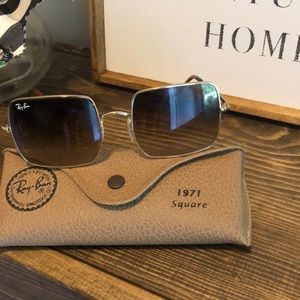 Ray Ban gold Square sunglasses